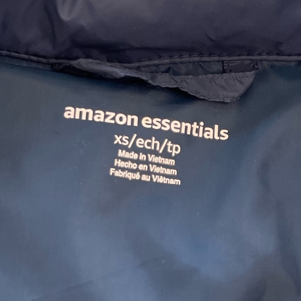 Amazon Essentials Puffer Jacket Navy Blue Water R… - image 8